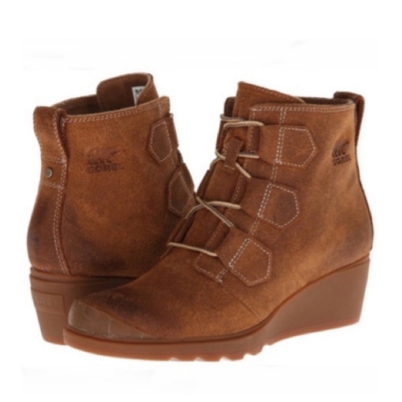 Sorel Toronto suede lace up wedge boots in Burnished Elk (tan) sz 6 - Picture 13 of 13